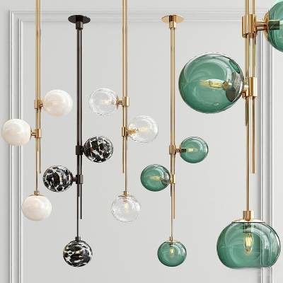 现代多头球形吊灯